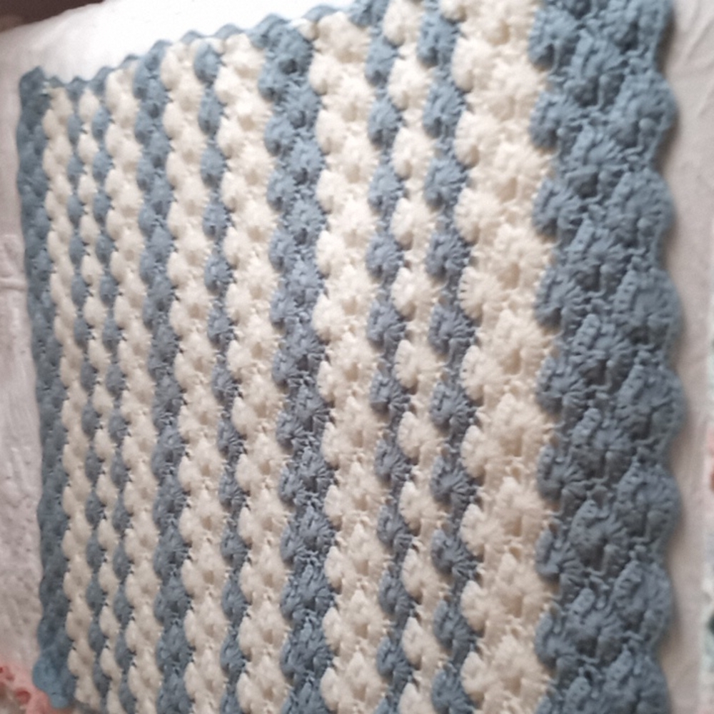 Vintage Hand Crochet Afghan